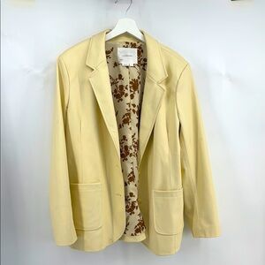 ANTHROPOLOGIE FAUX LEATHER BLAZER